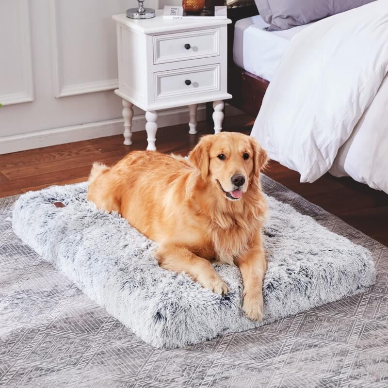 Soft Fur Dog Bed Mat Plush Fluffy Pet Cushion