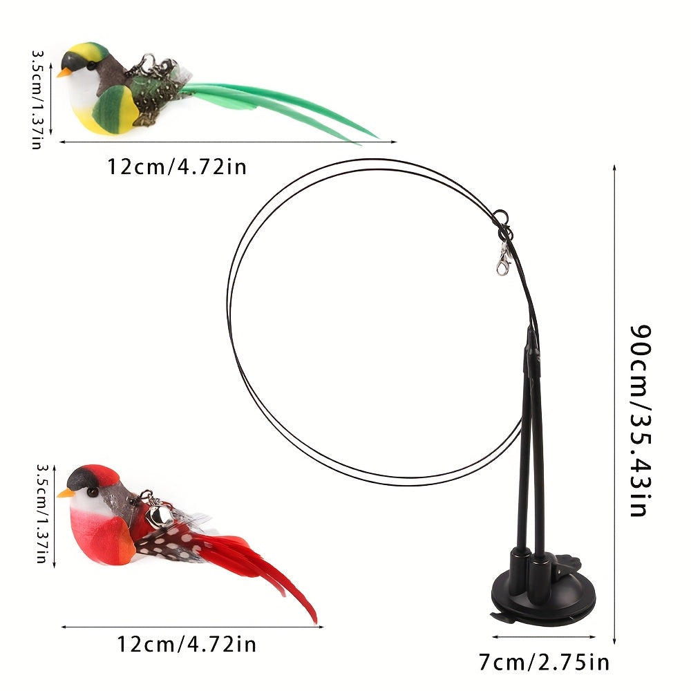 Interactive Cat Toy - Cat Wand Bird Feather Toy