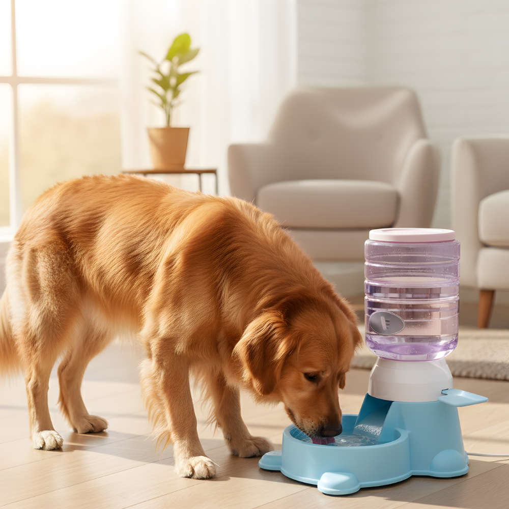 Dog Food Dispenser Gravity Pet Feeder Bowl