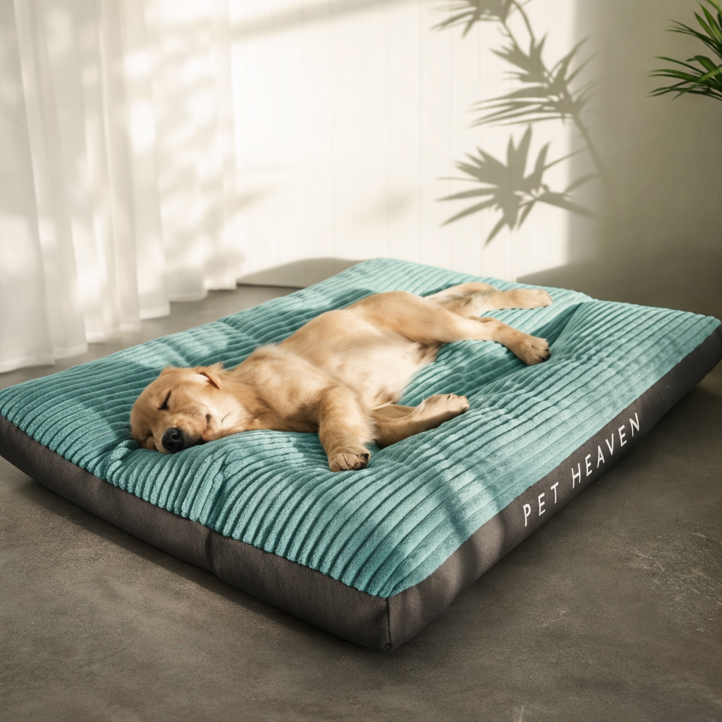 Large Corduroy Dog Bed Thick Cushion Washable Pet Mattress