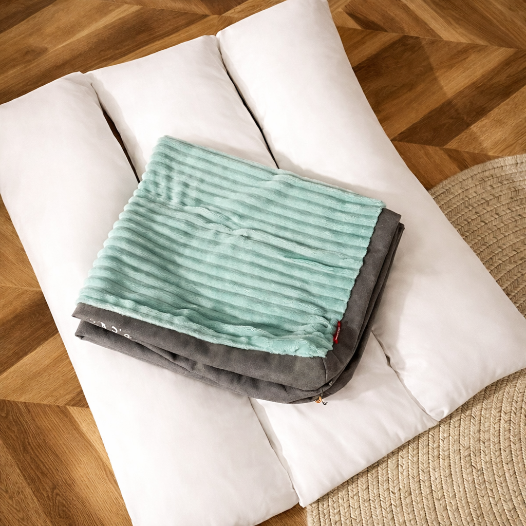 Large Corduroy Dog Bed Thick Cushion Washable Pet Mattress