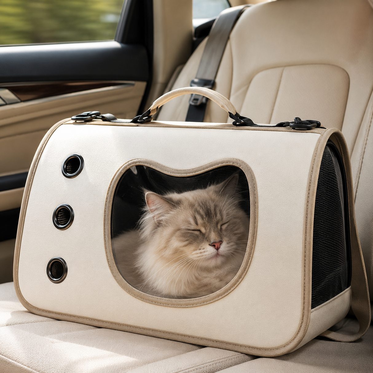 Cat Carrier Bag Portable Pet Travel Shoulder Bag with Window