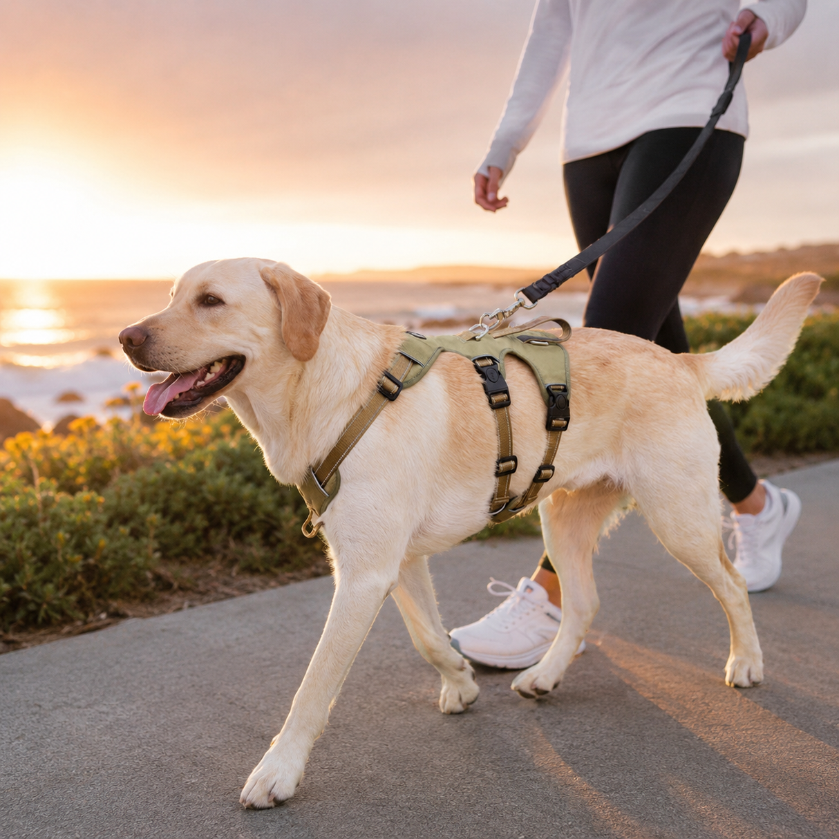 Reflective Tactical Dog Harness No Pull Adjustable For Walking
