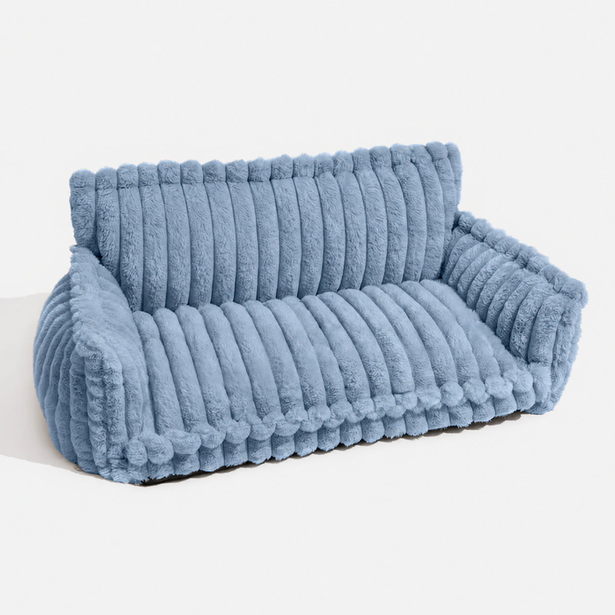 Durable Large Plush Dog Sofa Bed with Bolster Sides