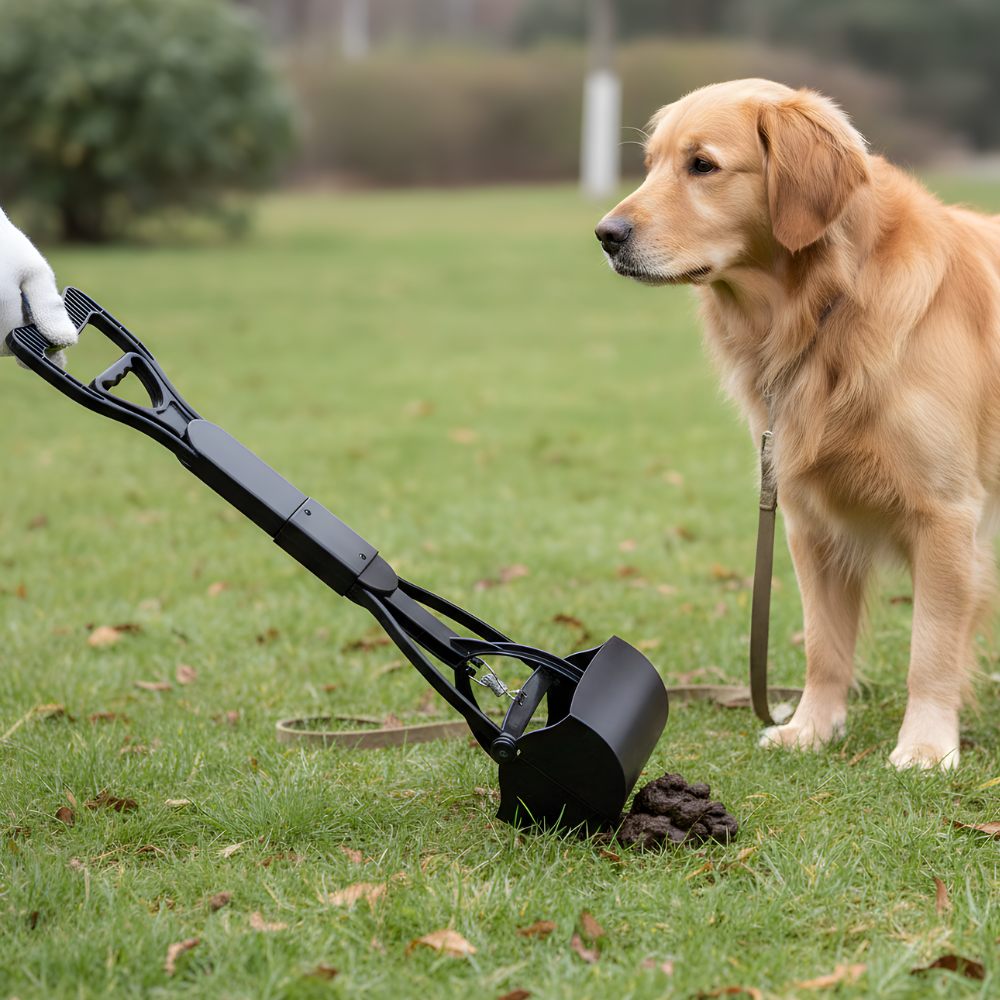 Dog Pooper Scooper Long Handle No Bend Pet Waste Tool