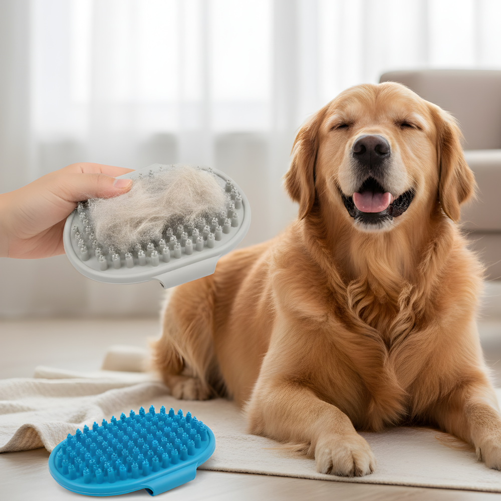 Dog Grooming Brush Deshedding Silicone Pet Hair Remover