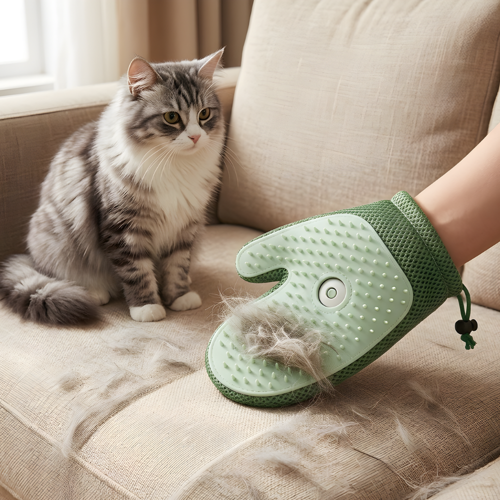 Cat Grooming Glove Deshedding Hair Remover