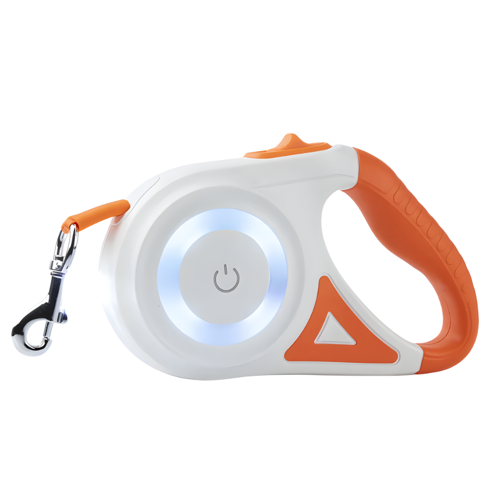 Dog Retractable Leash LED Light Night Walking Lead