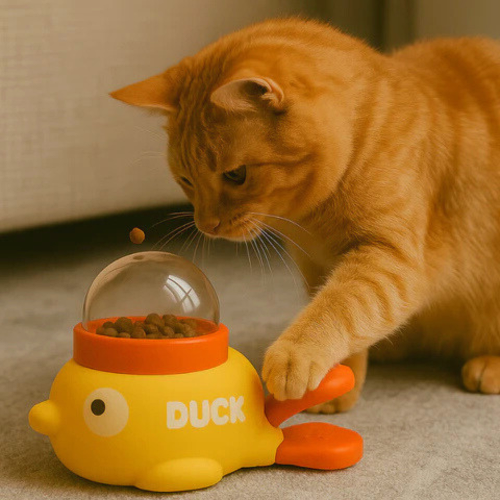 Cat Treat Dispensing Toy Interactive Puzzle Feeder for Cats