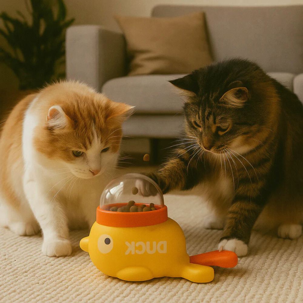 Cat Treat Dispensing Toy Interactive Puzzle Feeder for Cats