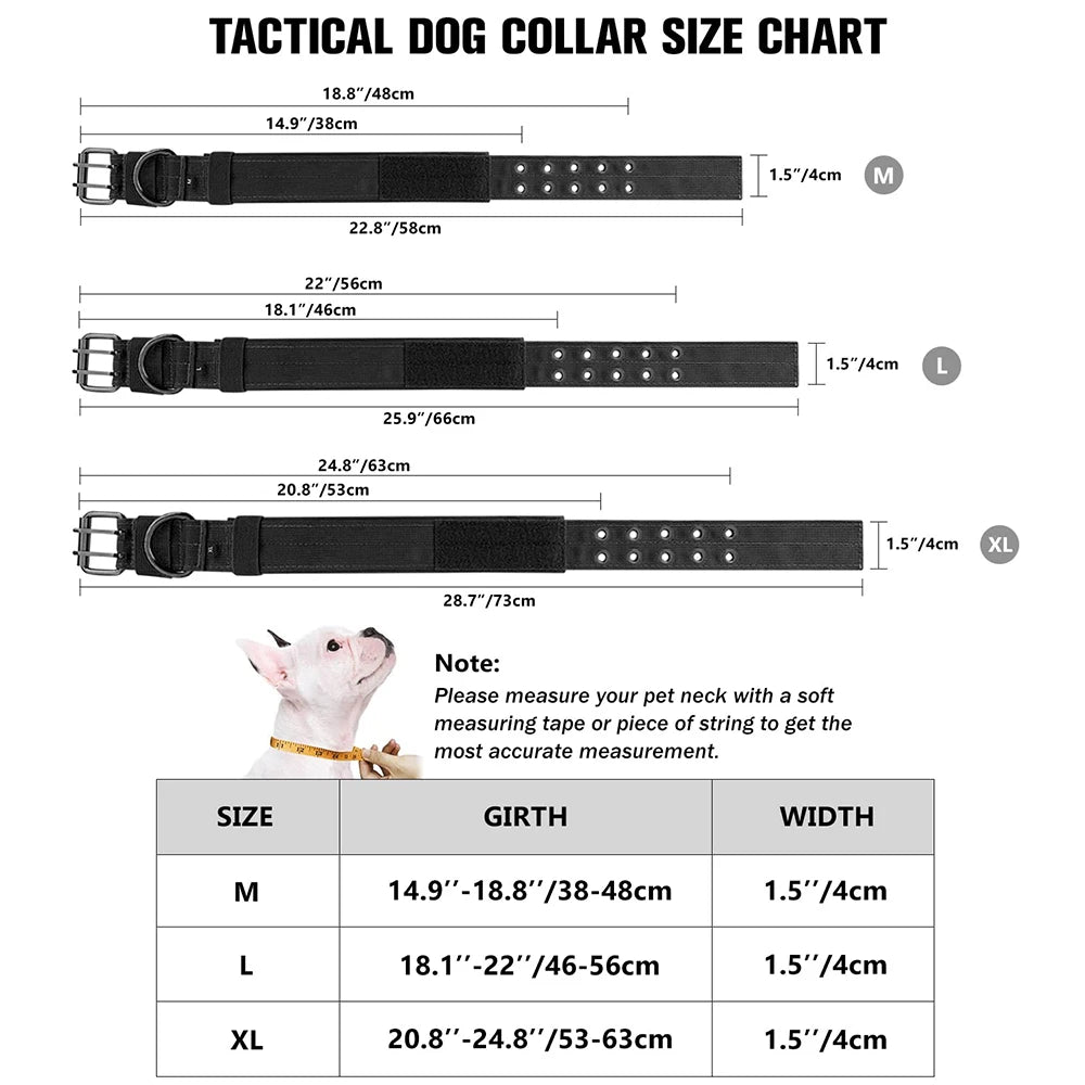 Tactical Dog Collar Heavy Duty For All Dog Sizes