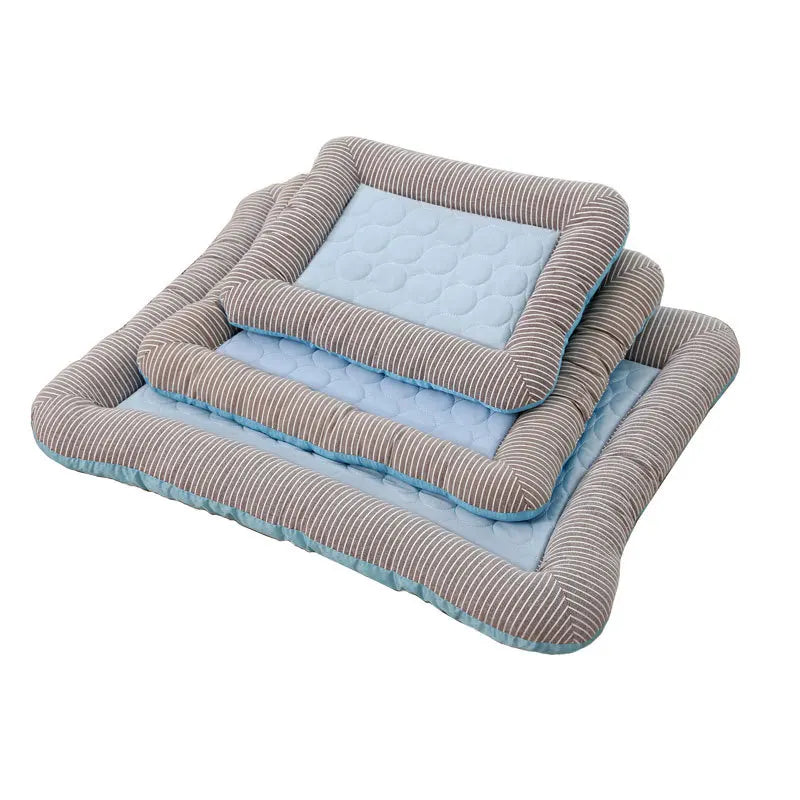 Dog Cooling Mat Bed Set Washable Summer Gel Memory Foam Pad