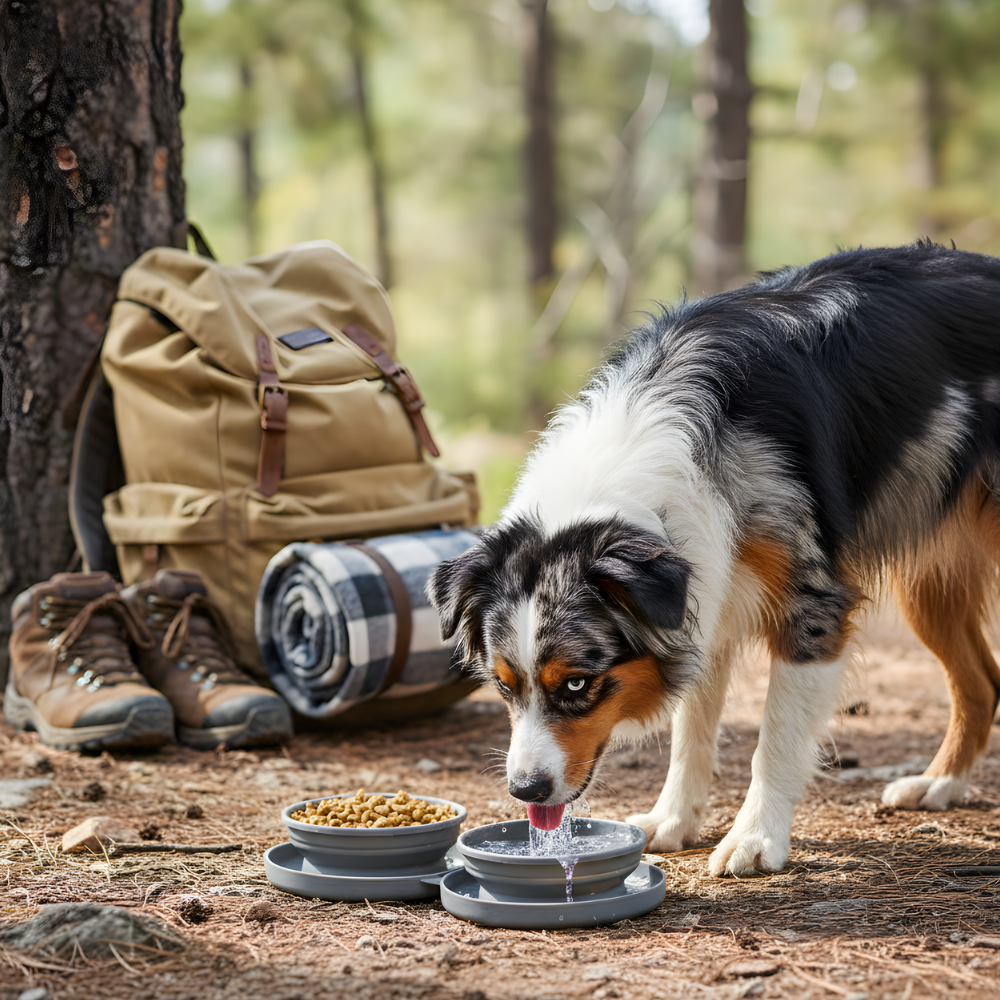 Dog Travel Bowl Collapsible Food Water Outdoor Feeder