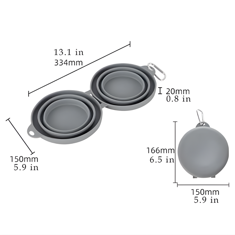 Dog Travel Bowl Collapsible Food Water Outdoor Feeder