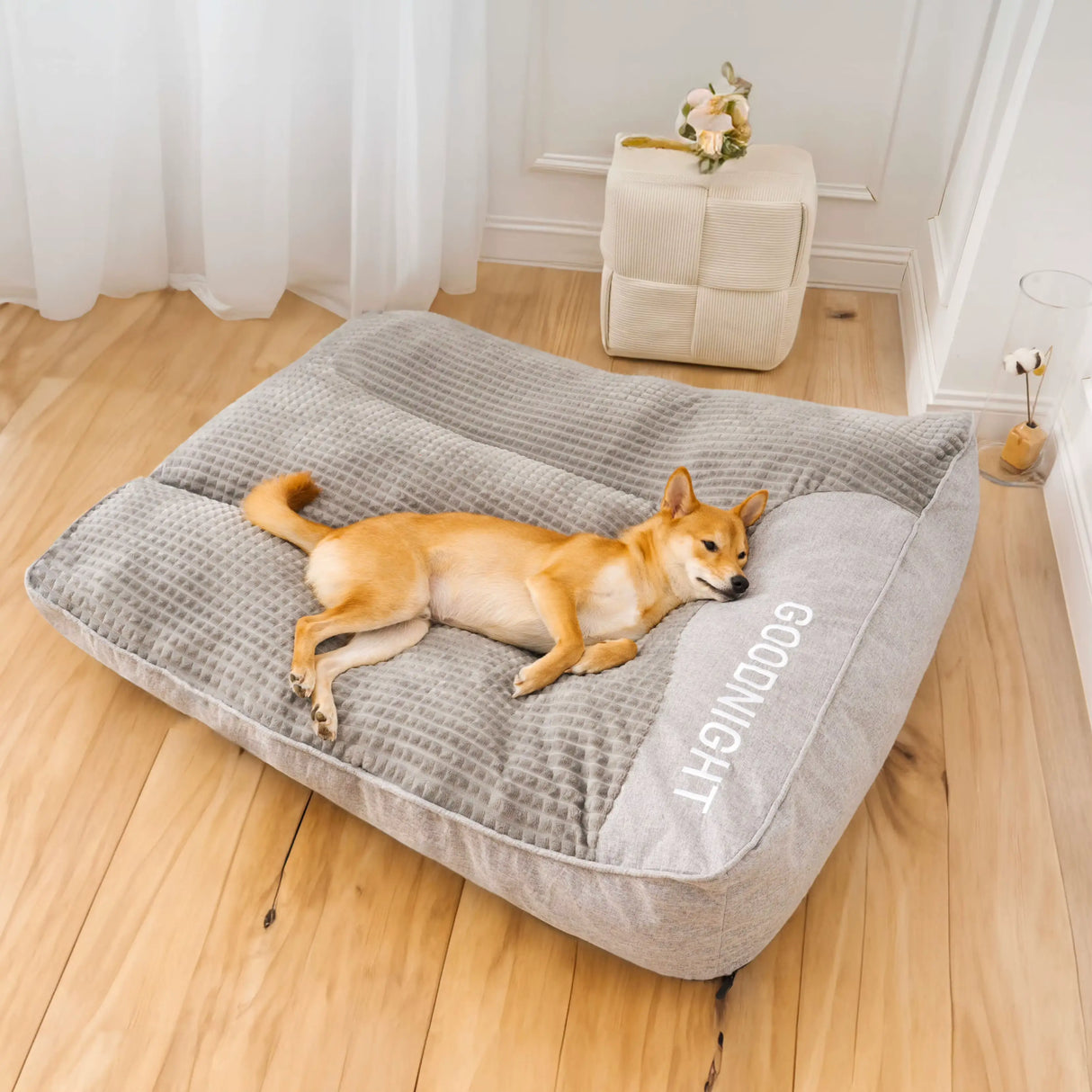 Dog Sofa Bed Large Breed Bolster Cushion Washable Couch