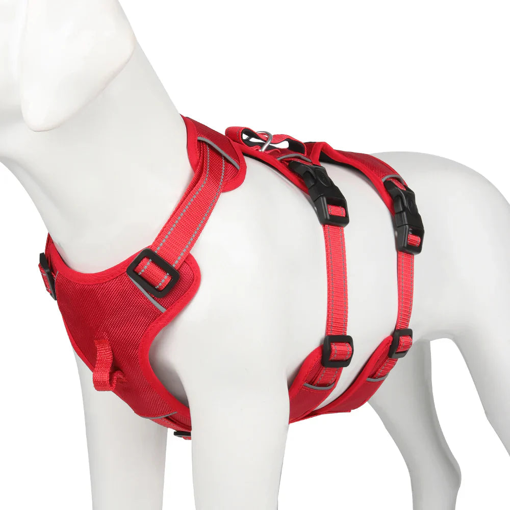 Reflective Tactical Dog Harness No Pull Adjustable For Walking