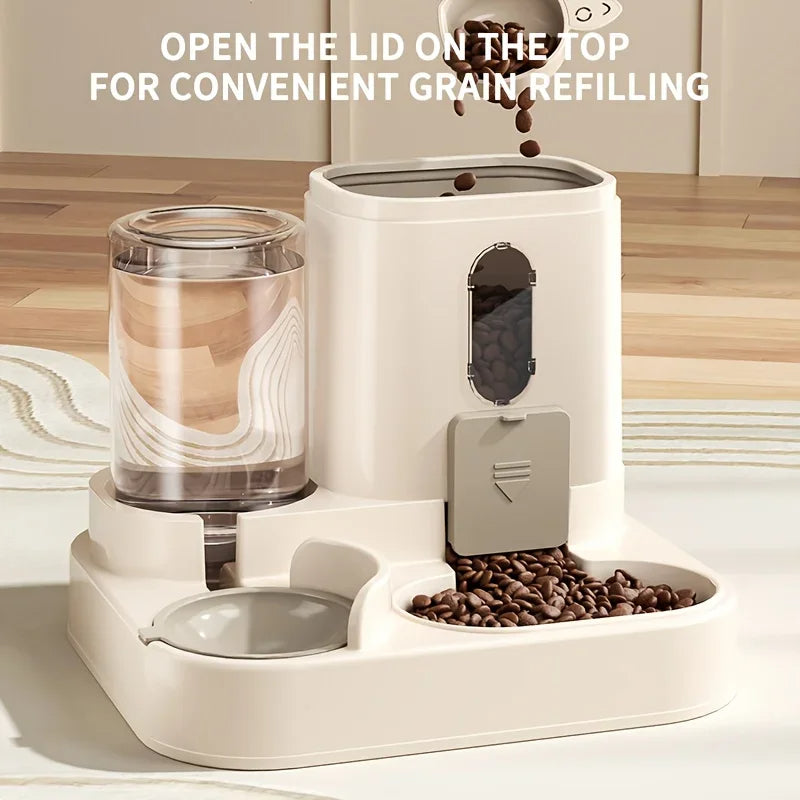 Automatic Pet Feeder - 2 in 1 Dog and Cat Feeder with Water Dispenser