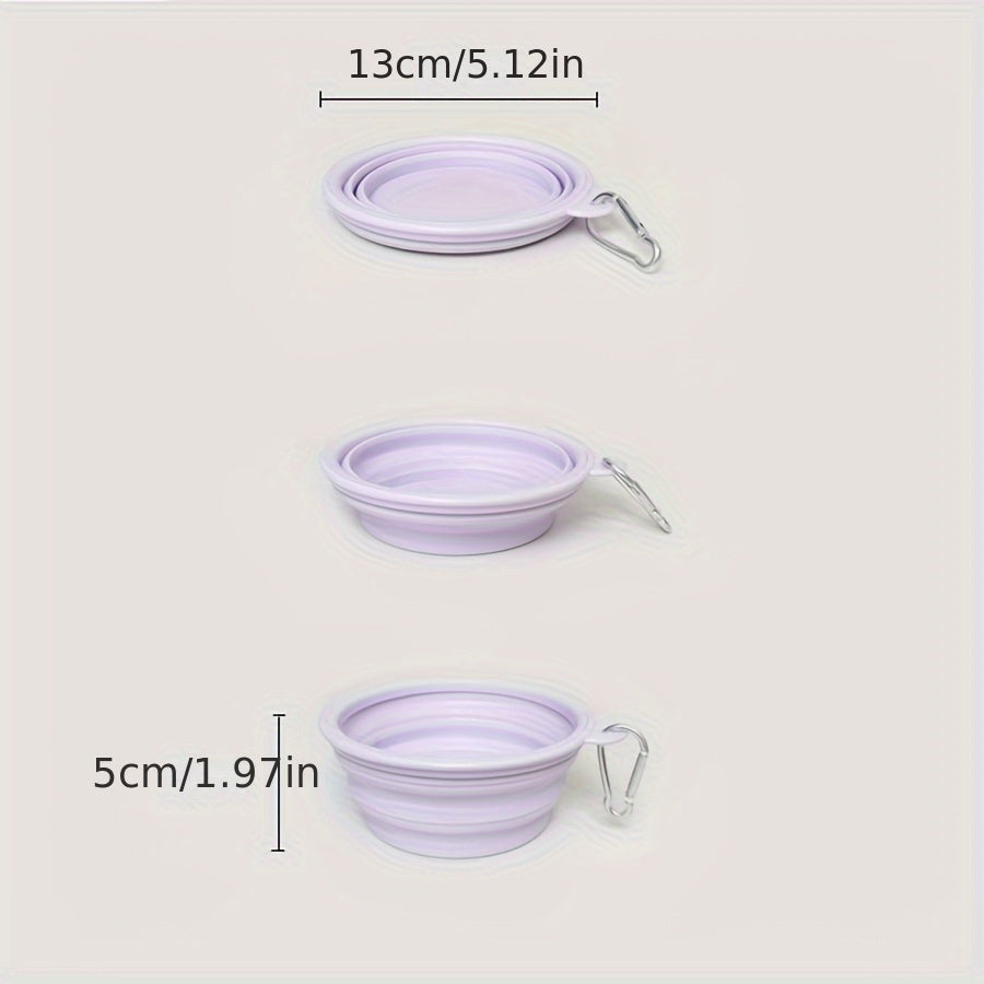Pet Bowl - Portable Foldable Bowl For Cats and Dogs Outdoor Travel Silicone Bowl