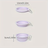Pet Bowl - Portable Foldable Bowl For Cats and Dogs Outdoor Travel Silicone Bowl