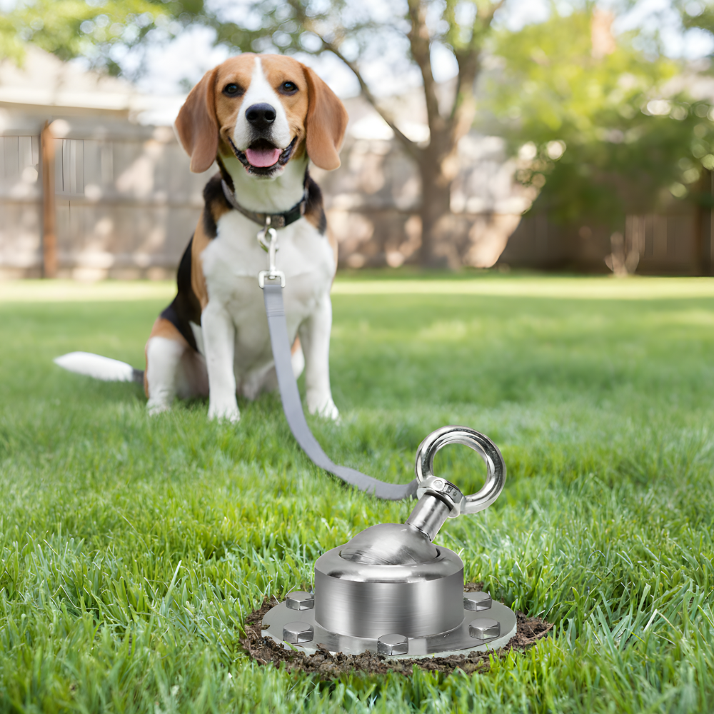 Dog Ground Stake Anchor Tie Out Leash Holder Outdoor Yard