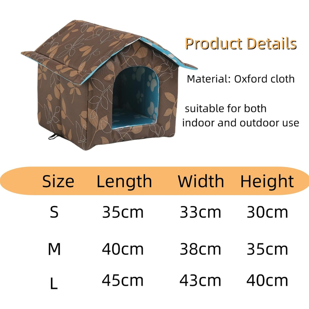 Cat House Tent Indoor Pet Hideaway with Window Bed