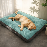 Large Corduroy Dog Bed Thick Cushion Washable Pet Mattress