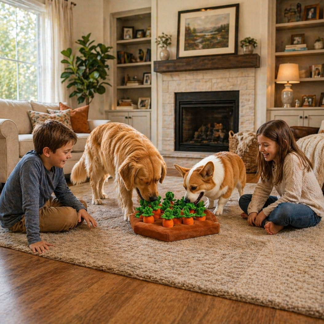 Carrot Garden Interactive Treat Hiding Toy For Dogs