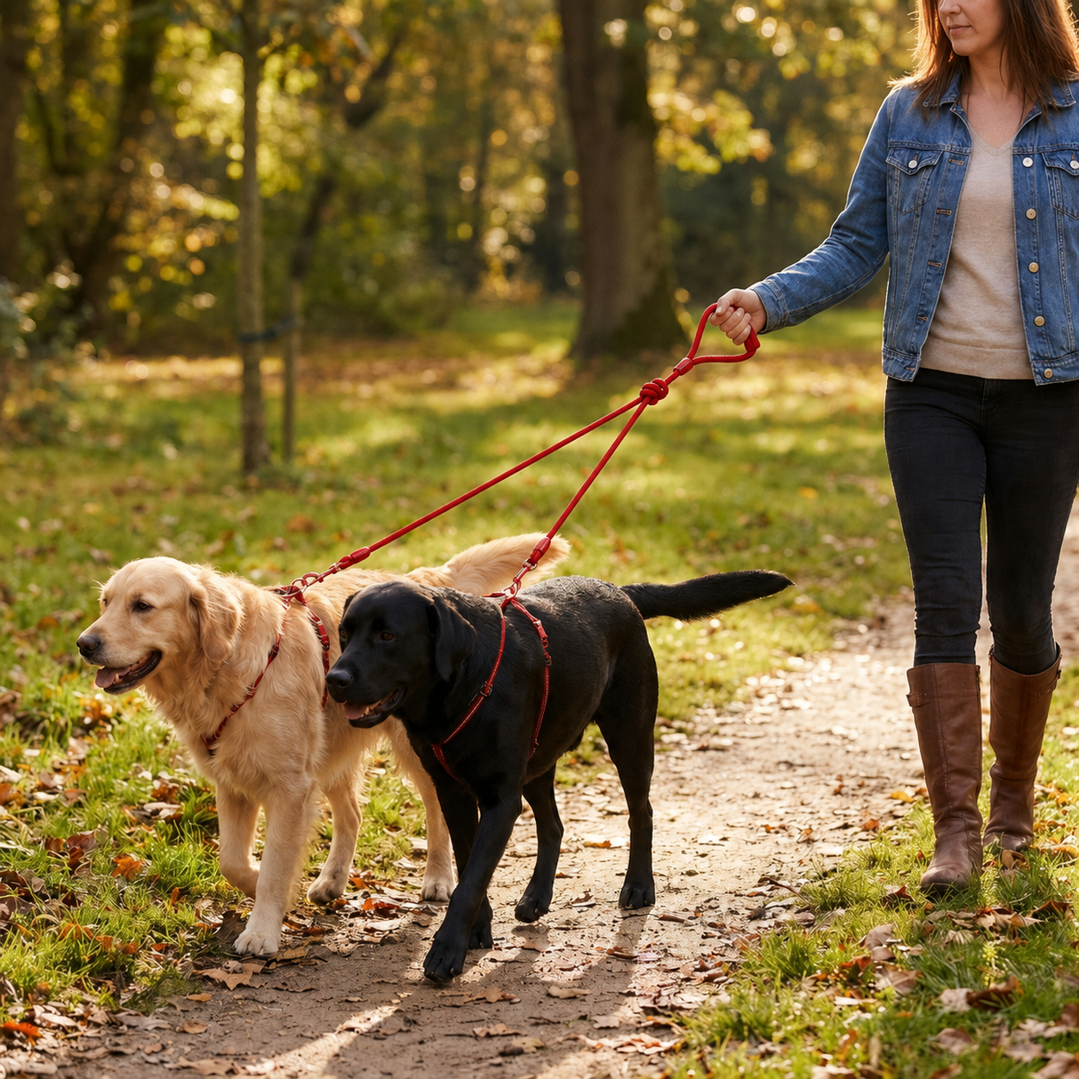Dog Lead - Dog Leash For Two Dogs
