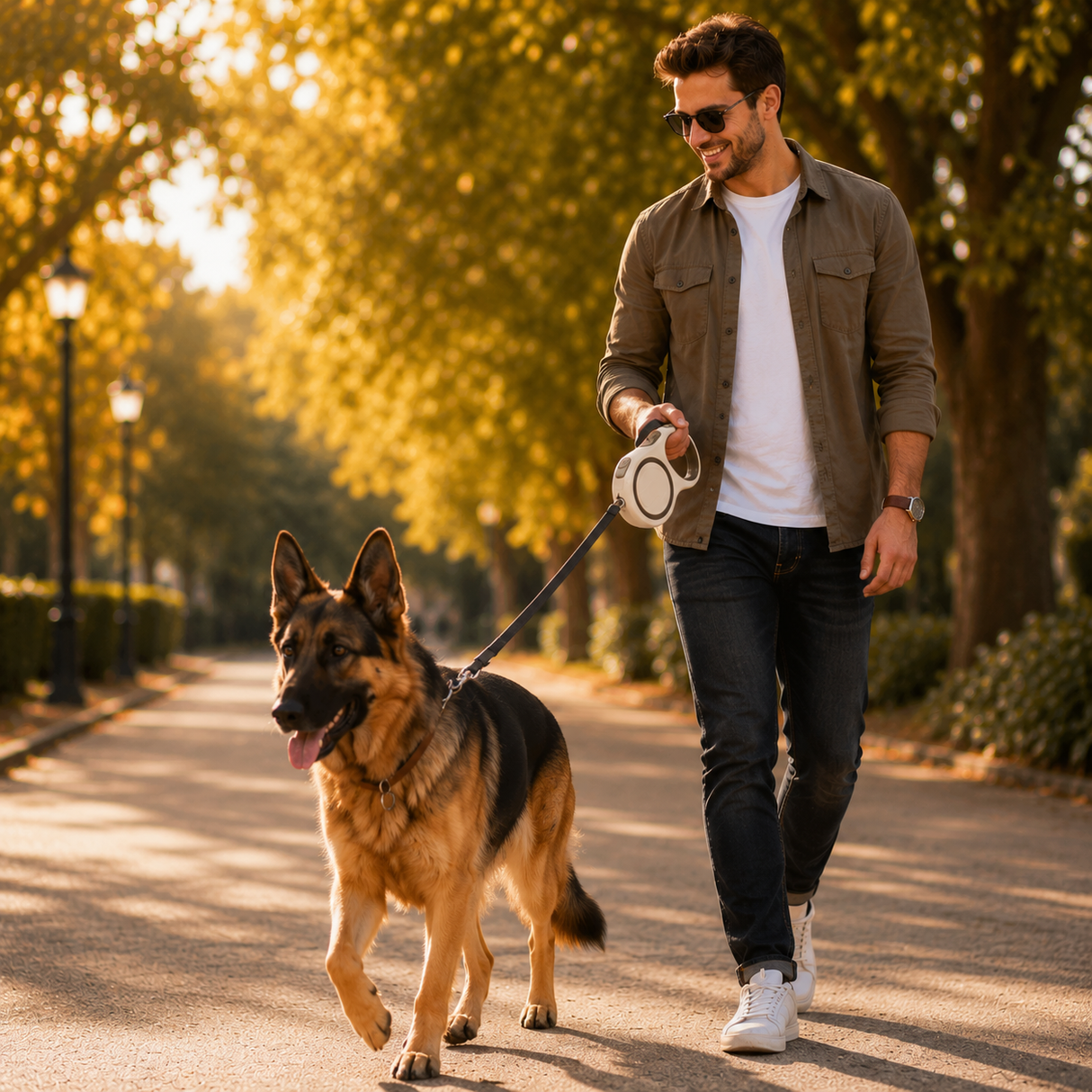 Dog Leash - Retractable Dog Leash With Auto Lock