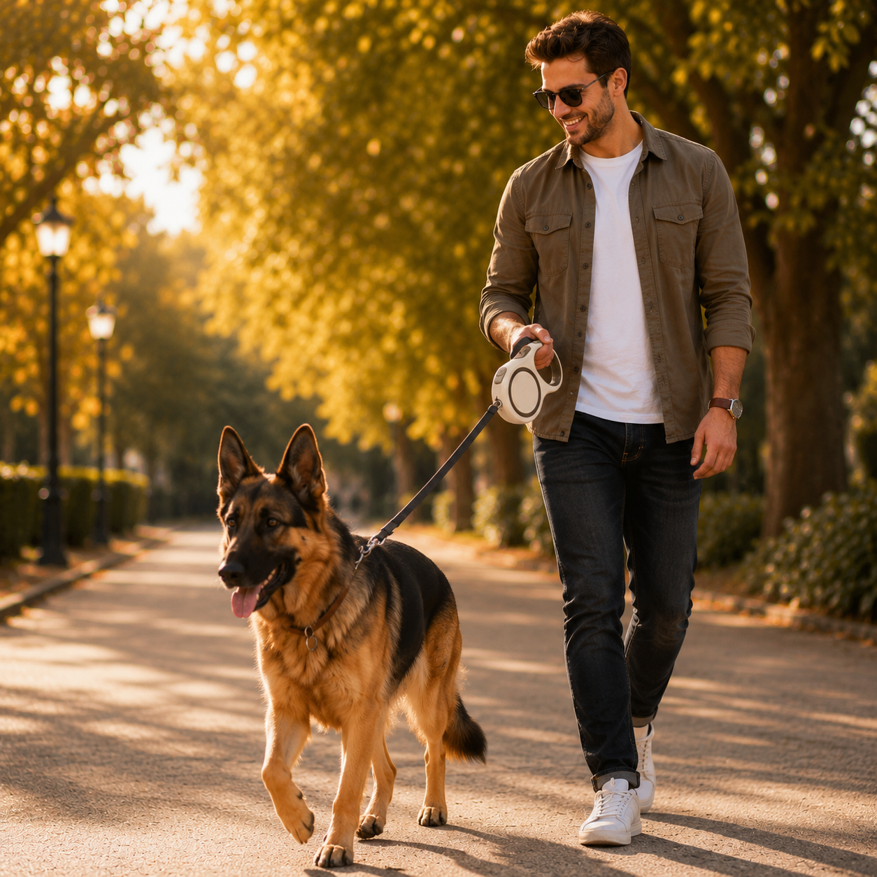 Dog Leash - Retractable Dog Leash With Auto Lock