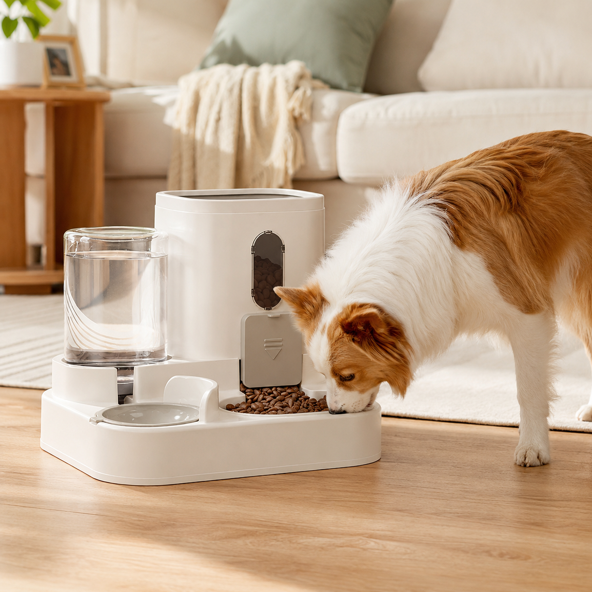 Automatic Pet Feeder - 2 in 1 Dog and Cat Feeder with Water Dispenser