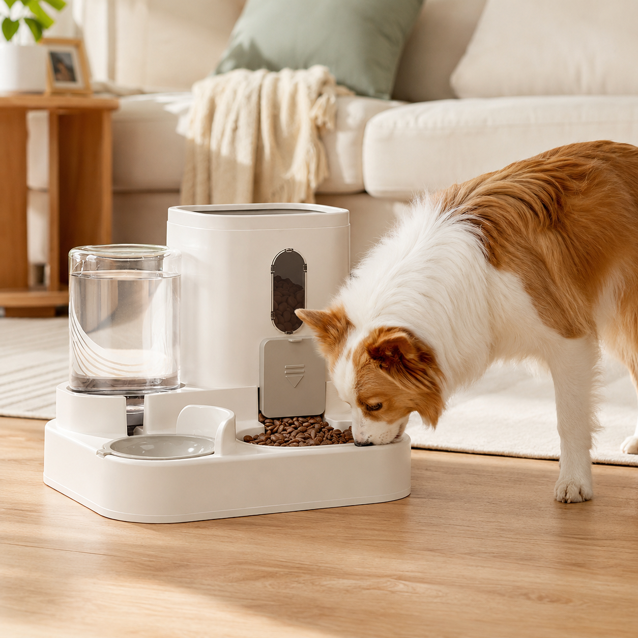Automatic Pet Feeder - 2 in 1 Dog and Cat Feeder with Water Dispenser