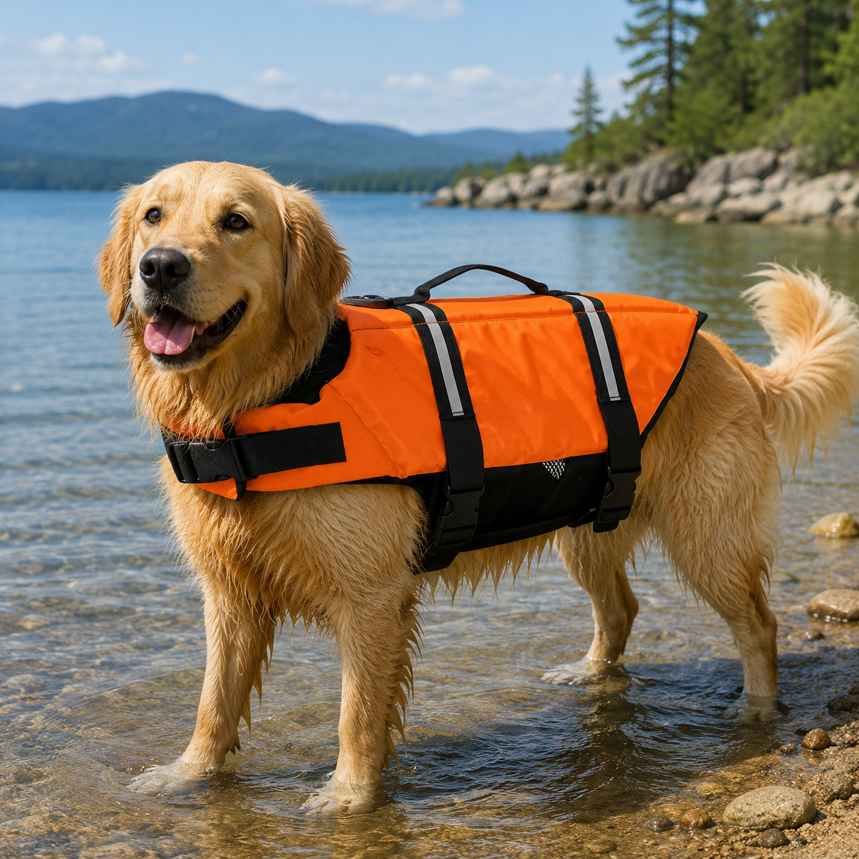 Dog Life Jacket - Reflective Adjustable Life Jacket For Dogs