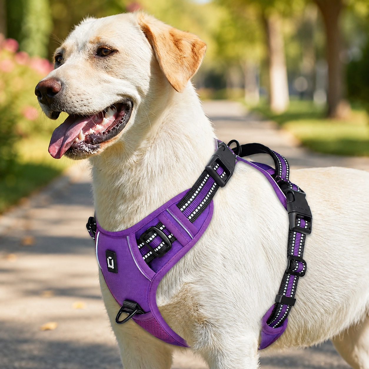 No Pull Dog Harness - Adjustable Reflective Soft Padded Dog Harness