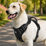 No Pull Dog Harness - Adjustable Reflective Soft Padded Dog Harness