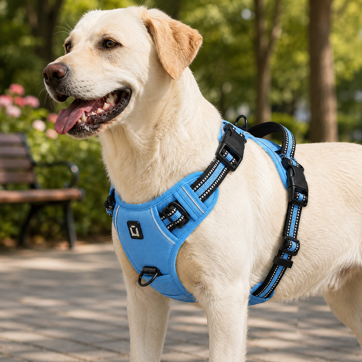 No Pull Dog Harness - Adjustable Reflective Soft Padded Dog Harness