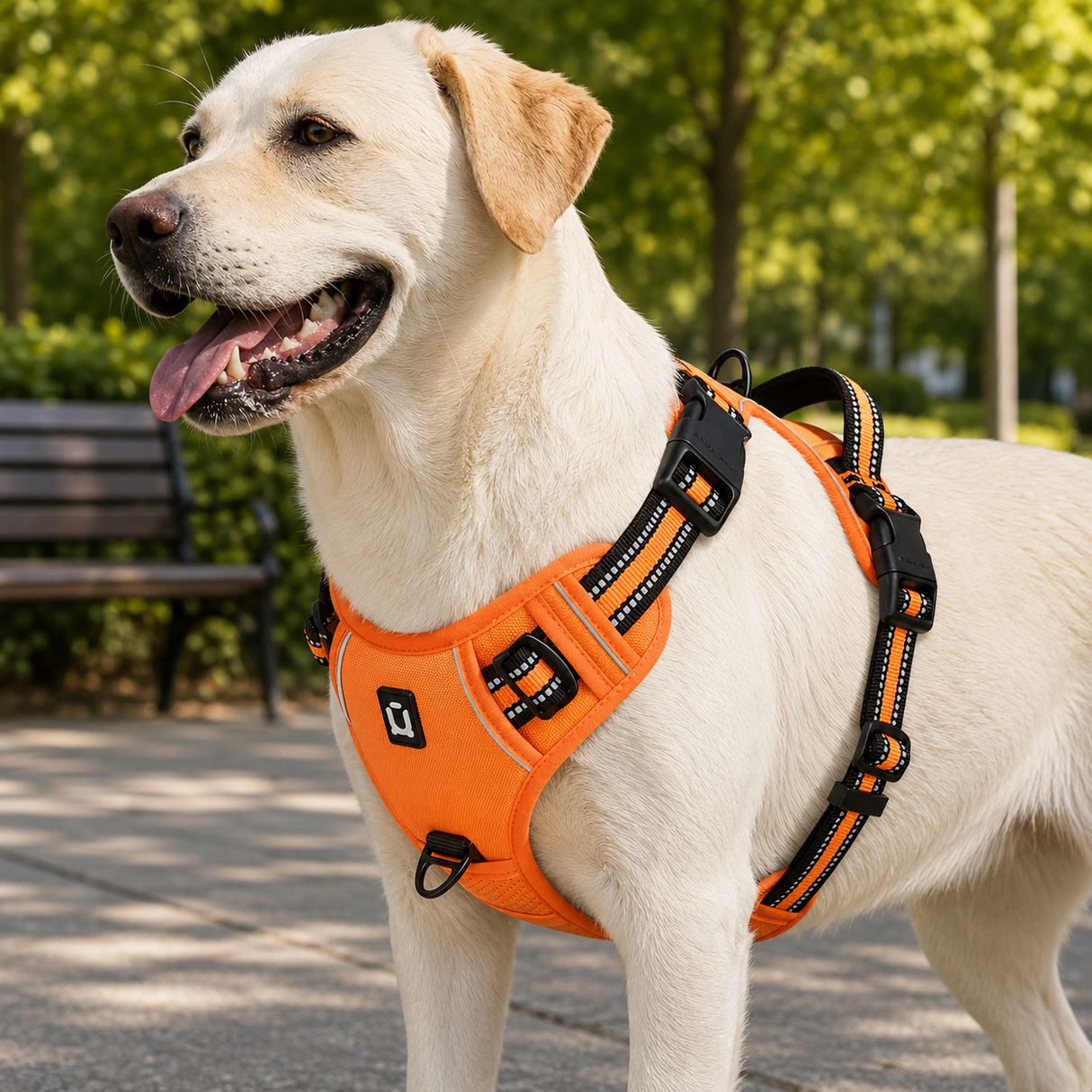 No Pull Dog Harness - Adjustable Reflective Soft Padded Dog Harness