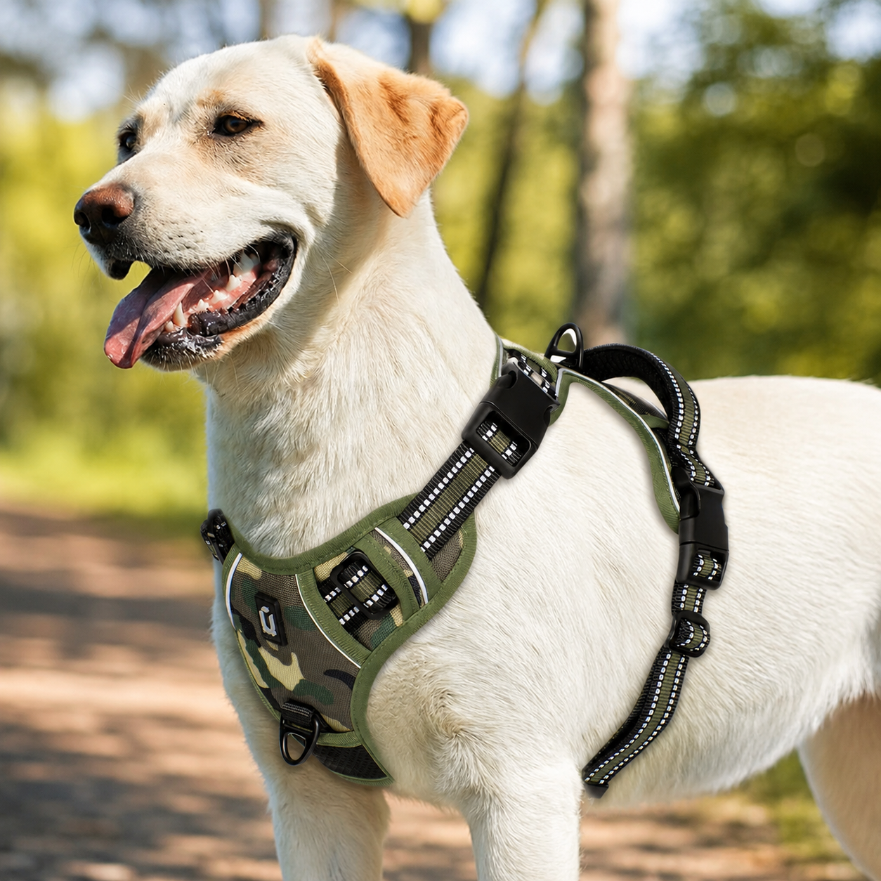 No Pull Dog Harness - Adjustable Reflective Soft Padded Dog Harness