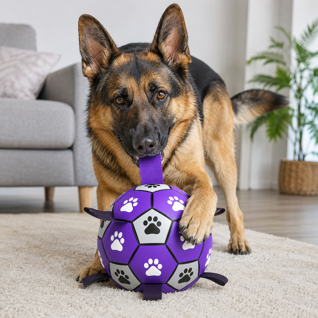 Interactive Dog Toy - Durable Football Dog Toy For Chewing