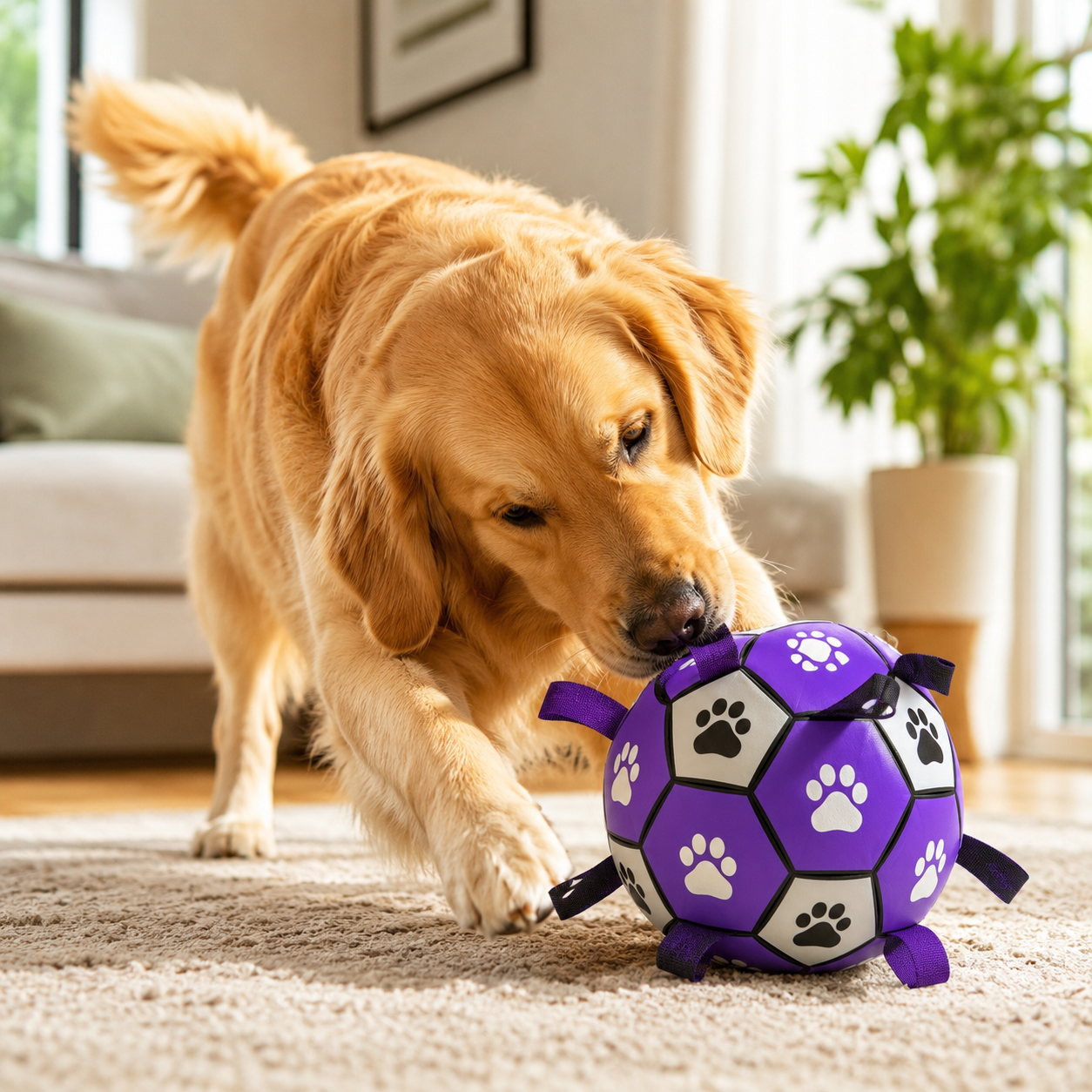 Interactive Dog Toy - Durable Football Dog Toy For Chewing