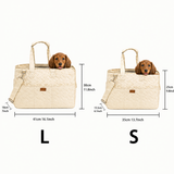 Dog Carrier Bag Quilted Travel Tote with Handles