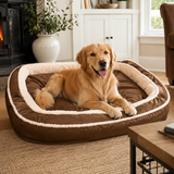 Comfortable Dog Bed Washable Extra Plush Sofa Deep Cushion Bolster Pet Bed
