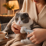 Cat Nail Clippers with LED Light Pet Claw Trimmer Tool