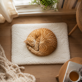 Cat Sleeping Mat Soft Fluffy Pet Bed Rug Indoor Floor Pad