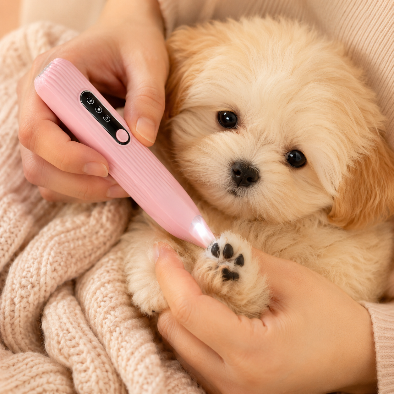 Dog Nail Grinder Electric LED Light Pet Claw Trimmer Tool