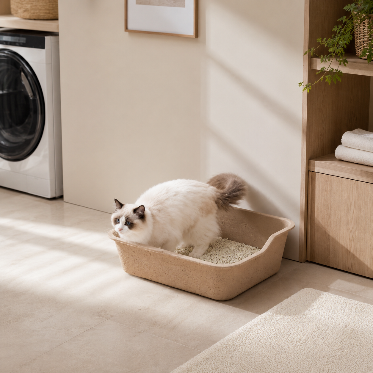 Cat Disposable Easy Clean up Litter Tray Eco Friendly Open Litter Box