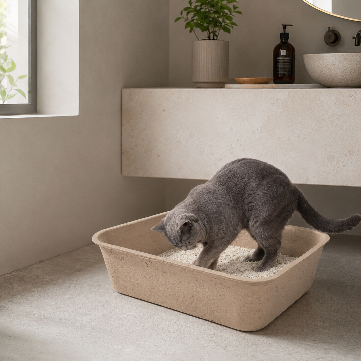 Cat Disposable Easy Clean up Litter Tray Eco Friendly Open Litter Box