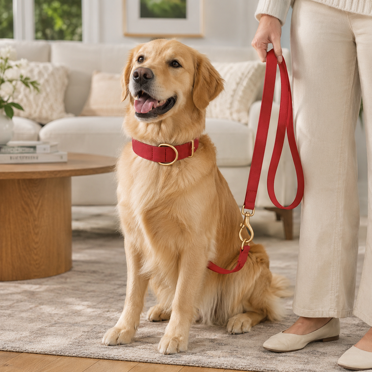 Dog Collar and Leash Set Velvet For All Dog Sizes