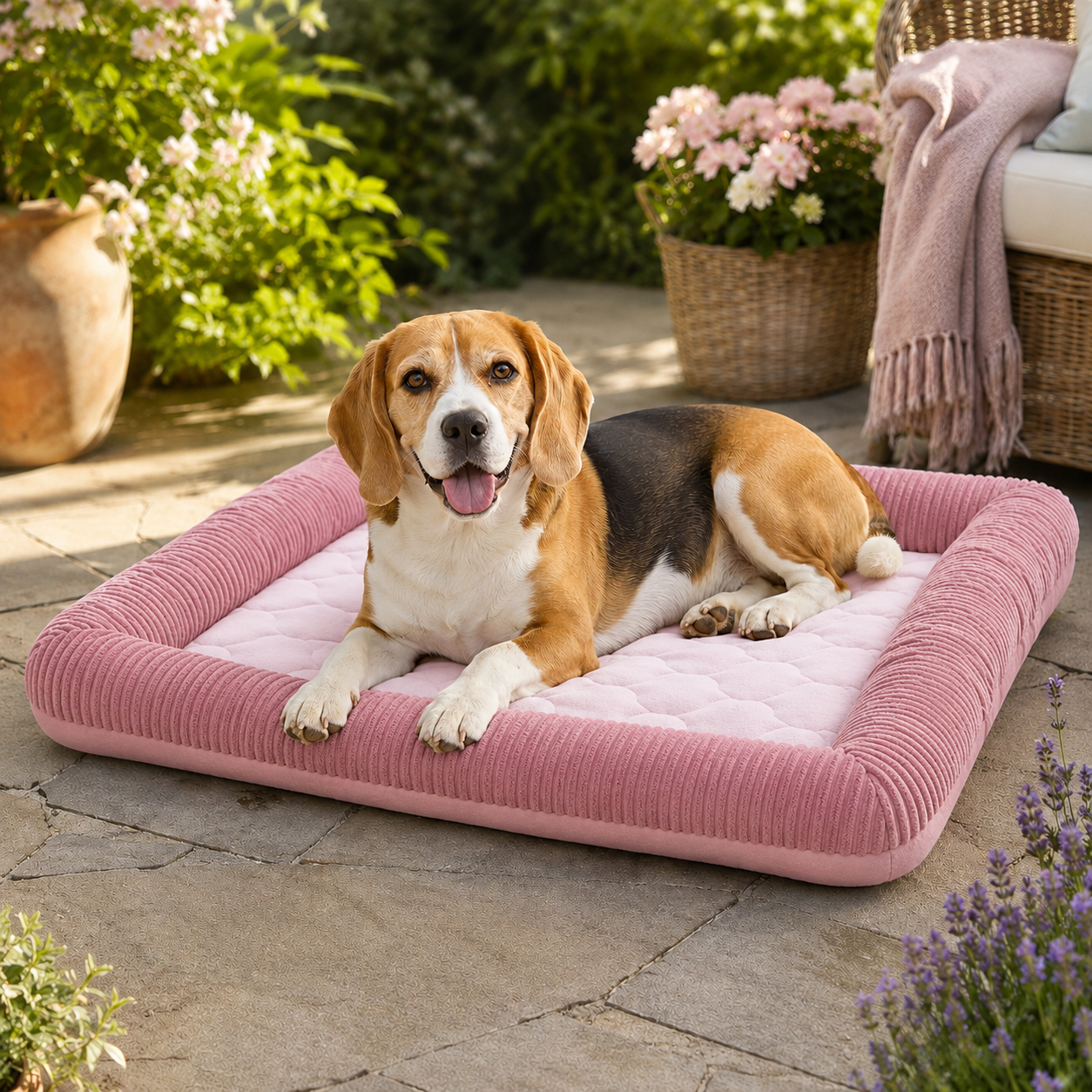 Dog Cooling Mat Bed Set Washable Summer Gel Memory Foam Pad