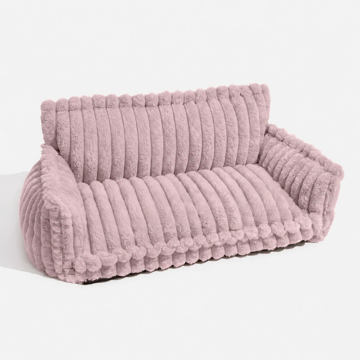 Durable Large Plush Dog Sofa Bed with Bolster Sides